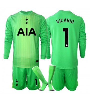 Tottenham Hotspur Guglielmo Vicario #1 Målmand Hjemmebanetrøje Børn 2025-26 Langærmet (+ Korte bukser)